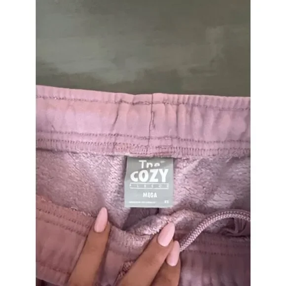 Aritzia TNA Cozy Fleece Mega Sweatpants TNA Mauve Aritzia - Picture 3 of 6